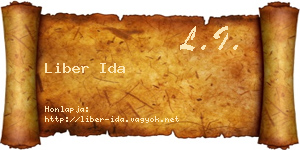 Liber Ida névjegykártya