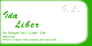 ida liber business card